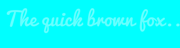 Image with Font Color 66FFFF and Background Color 00FFFF